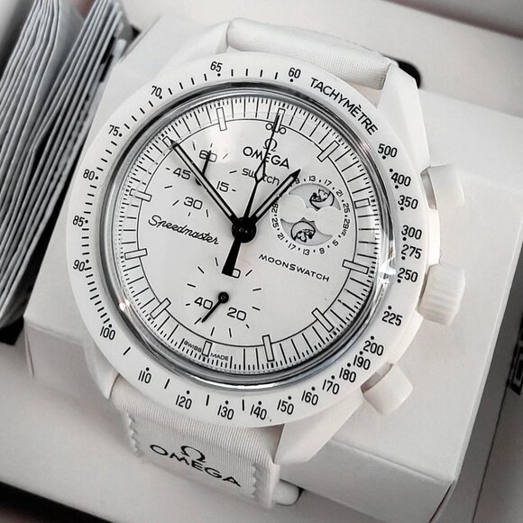 Swatch x Omega MoonSwatch Snoopy Moonphase Watch